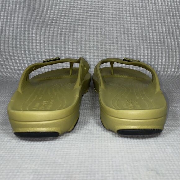 Crocs All Terrain Mens Size 13  Classic Flip-Flops Olive Aloe Green - Picture 5 of 12